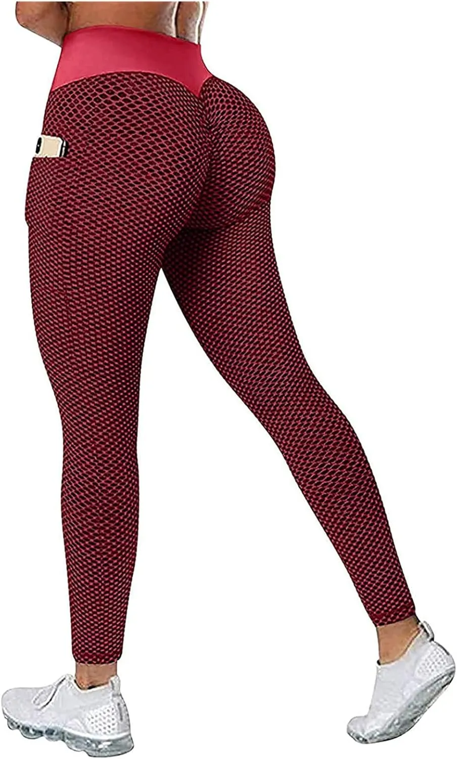 Ladmiple 2PCS Leggings for Women Butt Lift with Pockets Workout Scrunch Butt Gym Fitness Seamless Booty Tight Yoga Pants