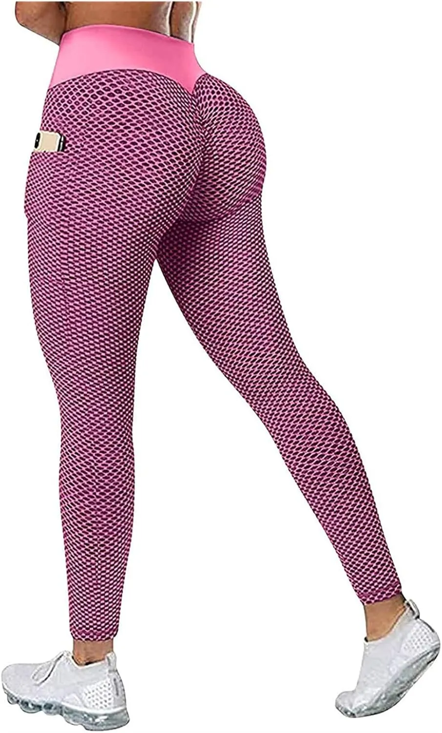 Ladmiple 2PCS Leggings for Women with Pockets Butt Lift High Waisted Tummy Control No See-Through Workout Running Yoga Pants