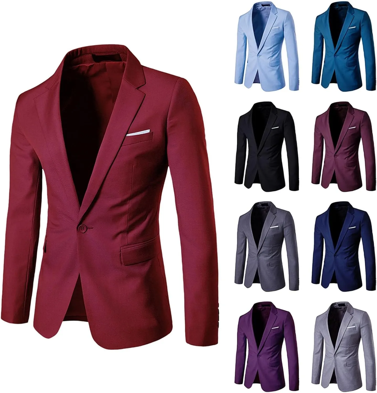 LCMTWX Blazer For Men One Button Slim Fit Sport Coat Business Daily Summer Jacket Men Summer Suits For Men Windbreaker
