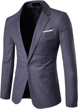 LCMTWX Blazer For Men One Button Slim Fit Sport Coat Business Daily Summer Jacket Men Summer Suits For Men Windbreaker