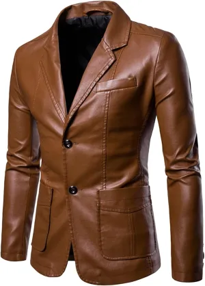 LCMTWX Mens Blazers Mens Casual Autumn and Winter Trend Suit Collar Single Two Buttons Slim Fit Round Hem Wedding Dress