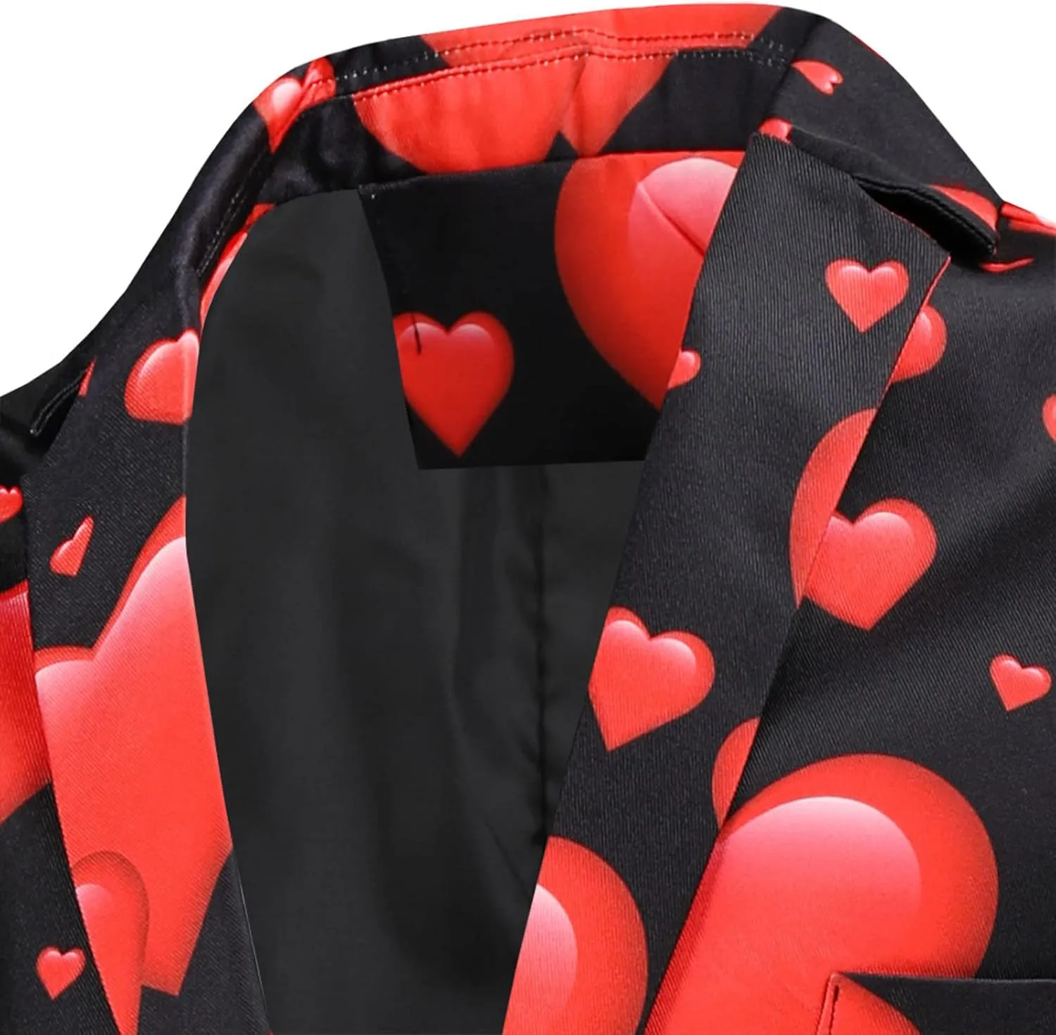 LCMTWX Mens Blazers Men's Fashion Coat Casual Pocket Button Suit Jacket Buckle Loved Printed Single-breasted Mens Suit