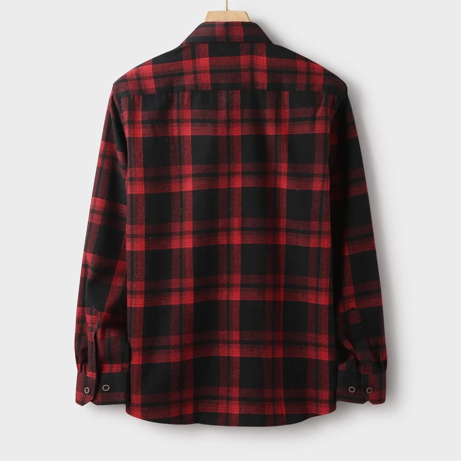 LCMTWX Men's Fleece Flannel Jackets Square Printing Lightweight Breathable Long Sleeve Lapel Formal Heavy Warm Fleece
