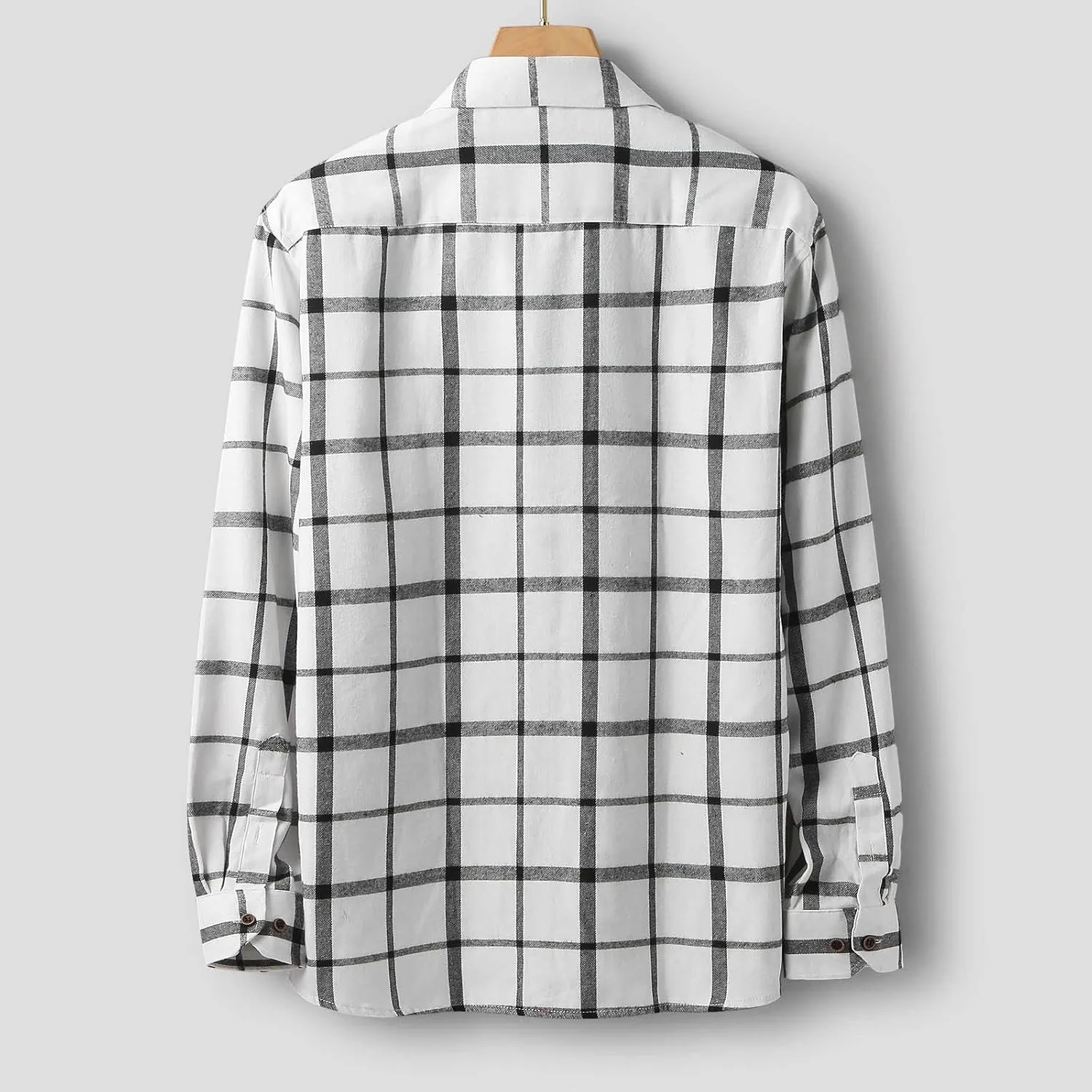 LCMTWX Men's Fleece Flannel Jackets Square Printing Lightweight Breathable Long Sleeve Lapel Formal Heavy Warm Fleece