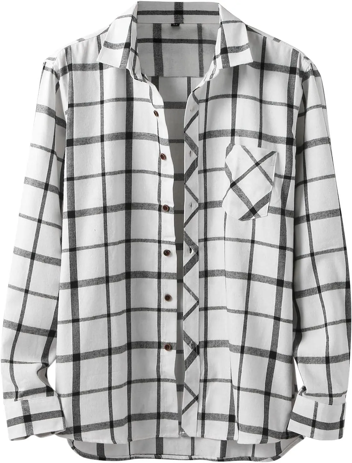 LCMTWX Men's Fleece Flannel Jackets Square Printing Lightweight Breathable Long Sleeve Lapel Formal Heavy Warm Fleece