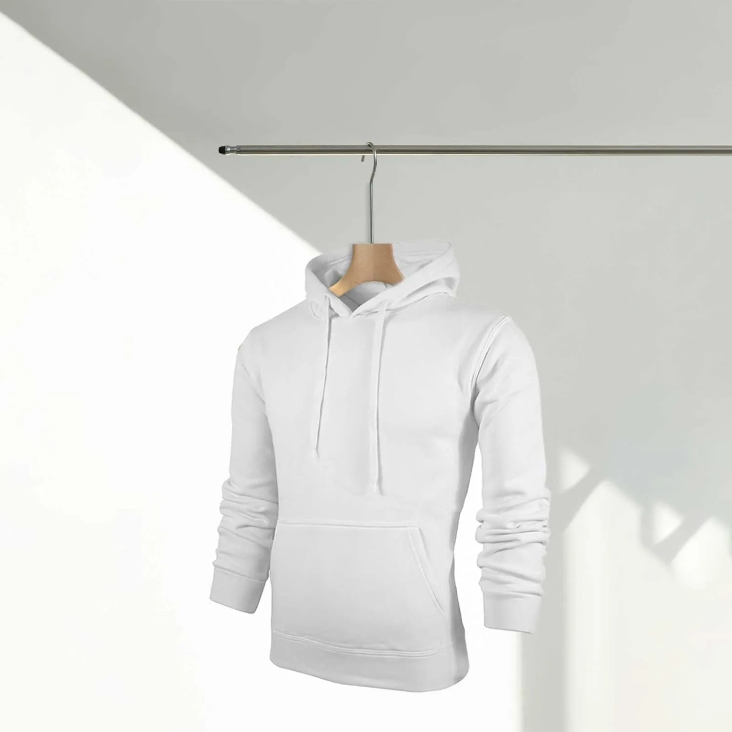 LCMTWX Men's Hooded Fleece Sweatshirt Loose Solid Hooded Sweater Top Midweight Fleece Sweatshirt Pullover & Full Zip