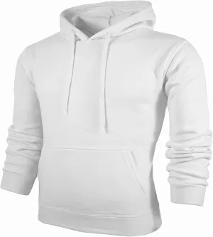 LCMTWX Men's Hooded Fleece Sweatshirt Loose Solid Hooded Sweater Top Midweight Fleece Sweatshirt Pullover & Full Zip