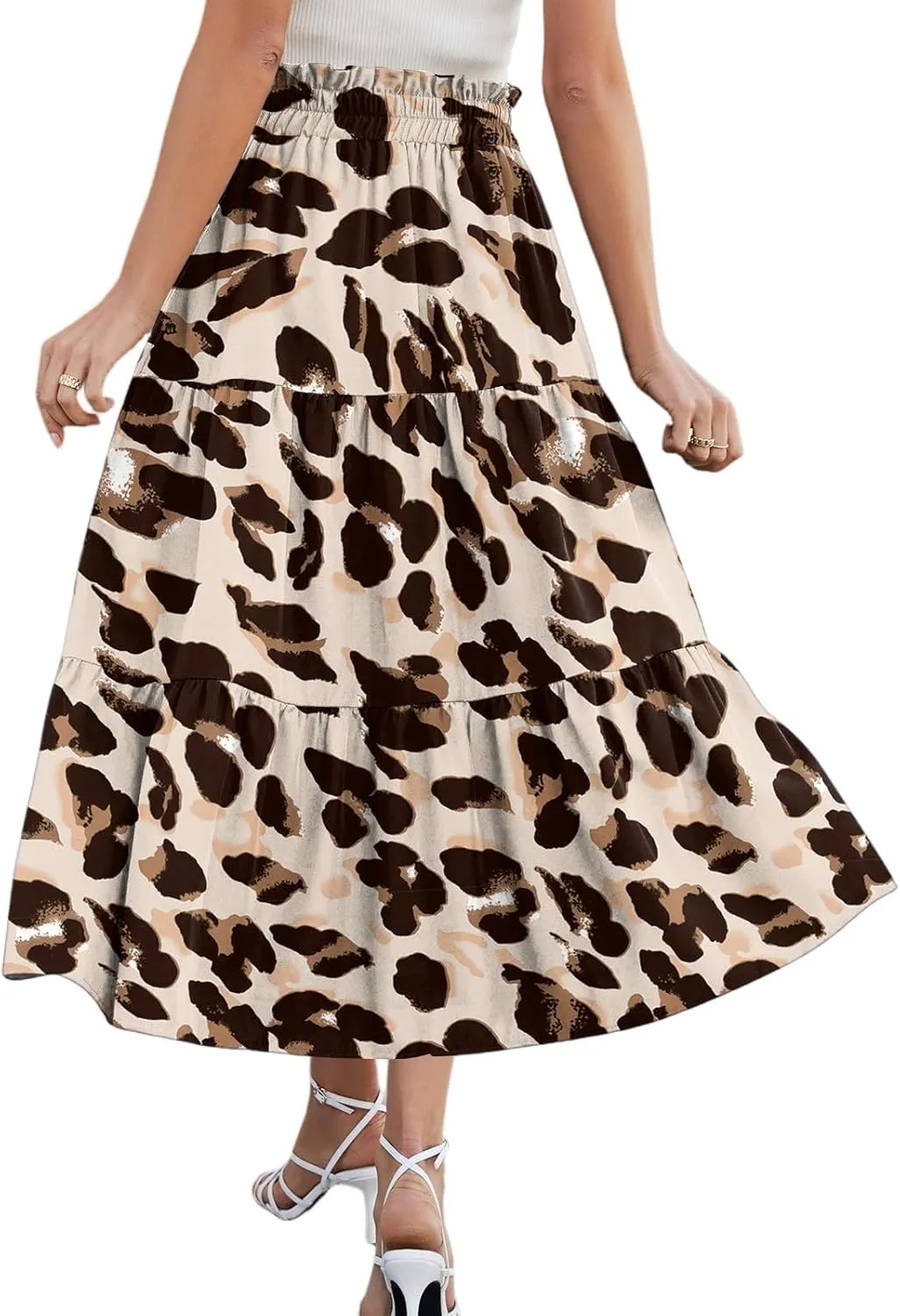 Long Hems Skirts Women Summer Partys Skirt Women's Cozy Slack Floral Expandable