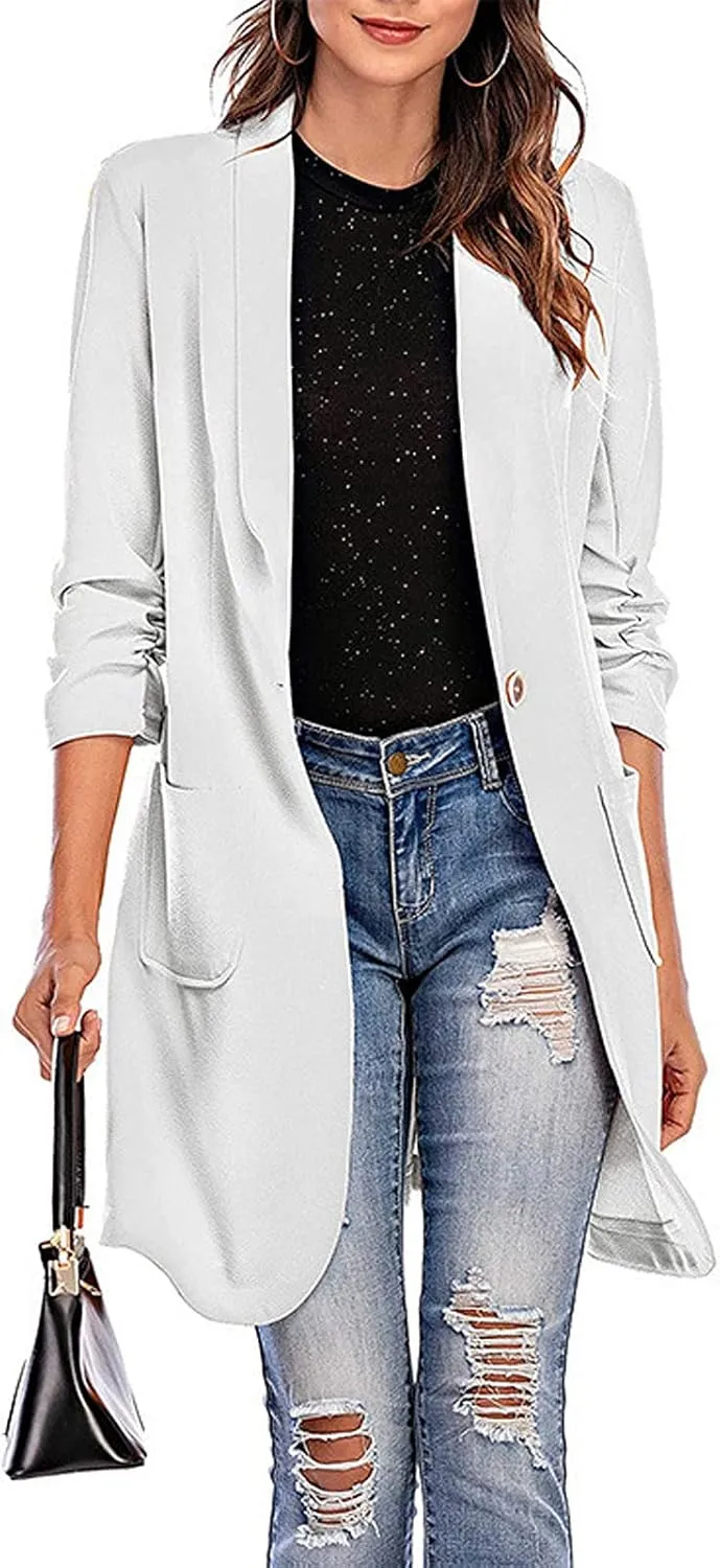 Long Overcoat Cardigan Lapel Womens Coat Slim Jacket Long Trench With Pocket Women's Long Winter Coats Women