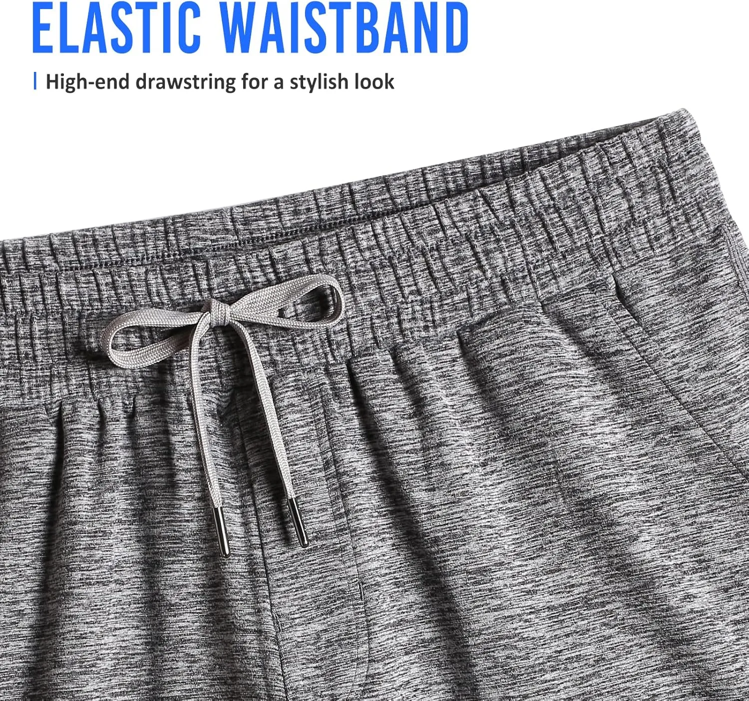 maamgic Mens Workout Shorts 5" Short Shorts Soft Stretch Running Gym Athletic Shorts with Zip Pockets