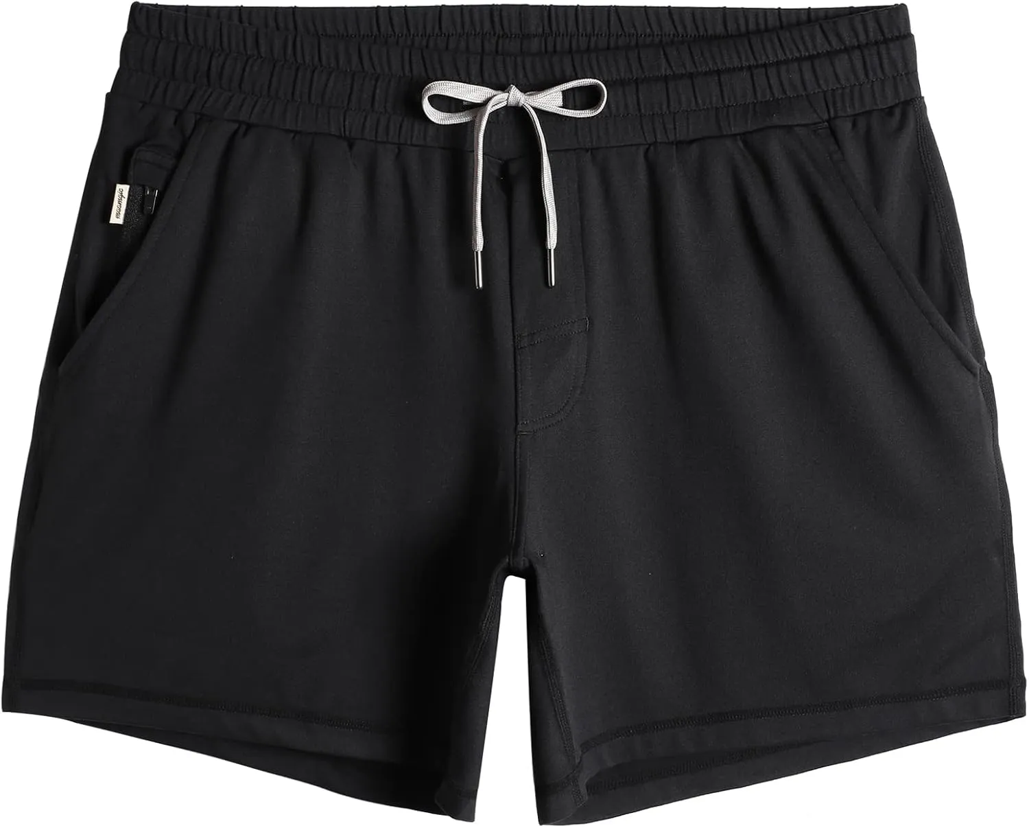 maamgic Mens Workout Shorts 5" Short Shorts Soft Stretch Running Gym Athletic Shorts with Zip Pockets