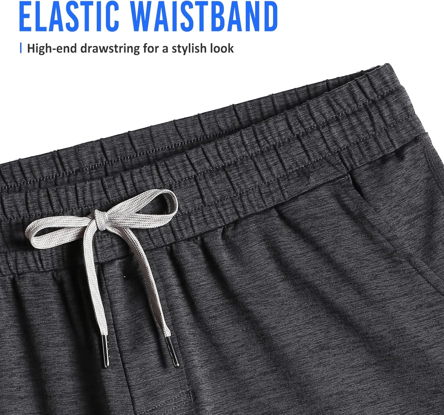 maamgic Mens Workout Shorts 5" Short Shorts Soft Stretch Running Gym Athletic Shorts with Zip Pockets