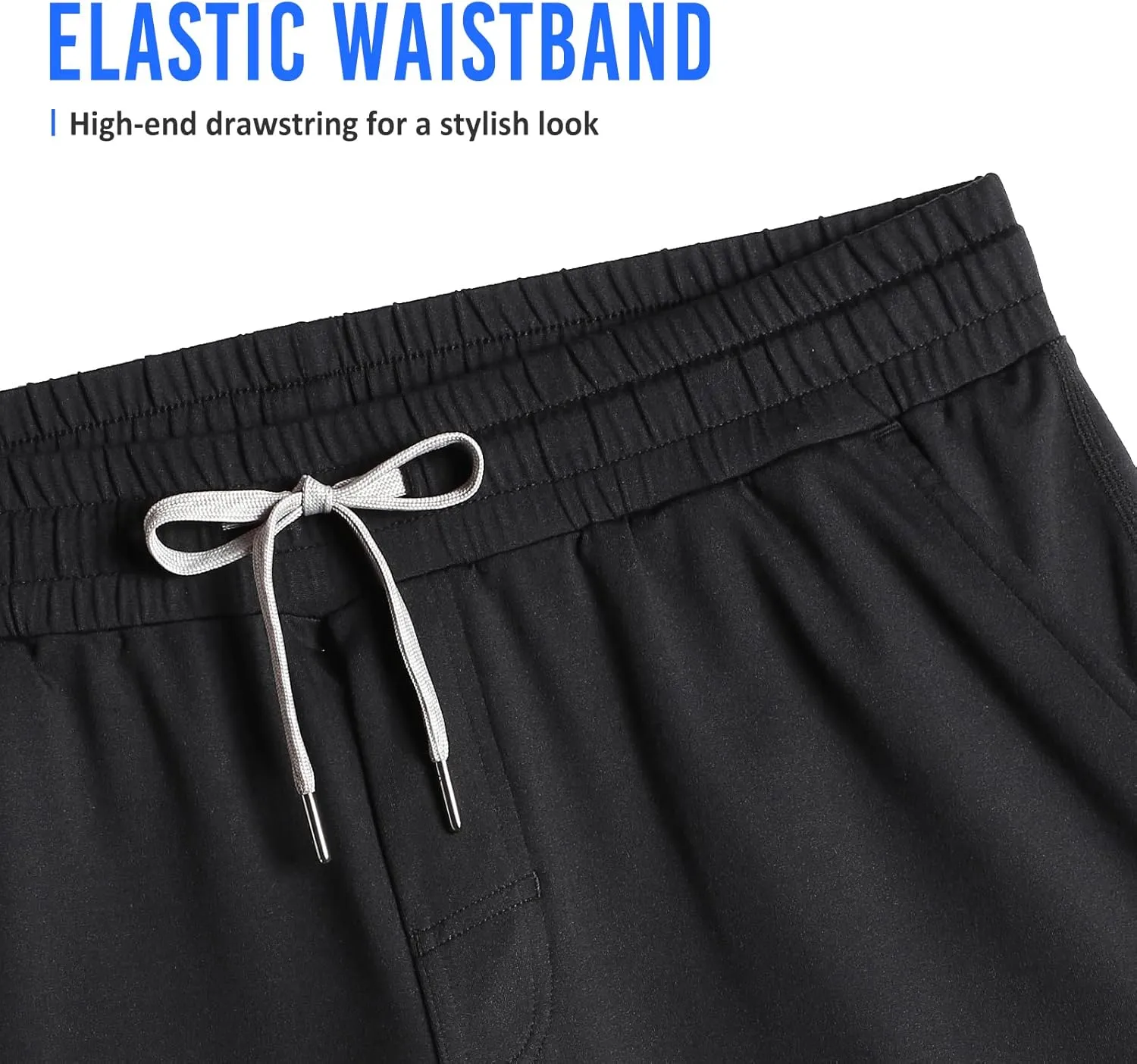 maamgic Mens Workout Shorts 5" Short Shorts Soft Stretch Running Gym Athletic Shorts with Zip Pockets