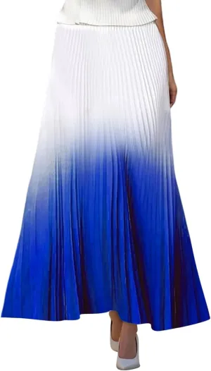 Maxi Skirts for Women 2025 Elastic Waist Peasant Trendy Business Casual Travel Pleated Beach Smocked Womens Floral Skirt
