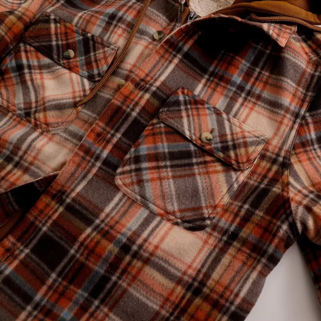 Men Heavy Thick Flannel Plaid Jacket Sherpa Fleece Lined Sweatshirt Big&Tall Hoodies Zip Up Winter Warm Coat