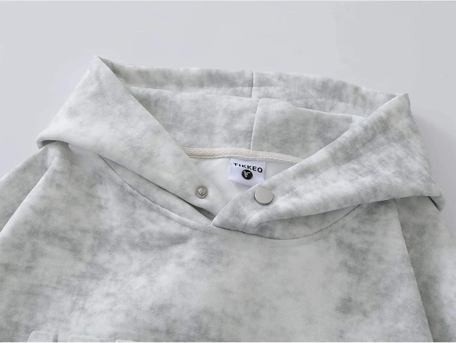 Men Oversized Tie Dye Hooded Sweatshirt Unisex Embossed Letter Hoodies