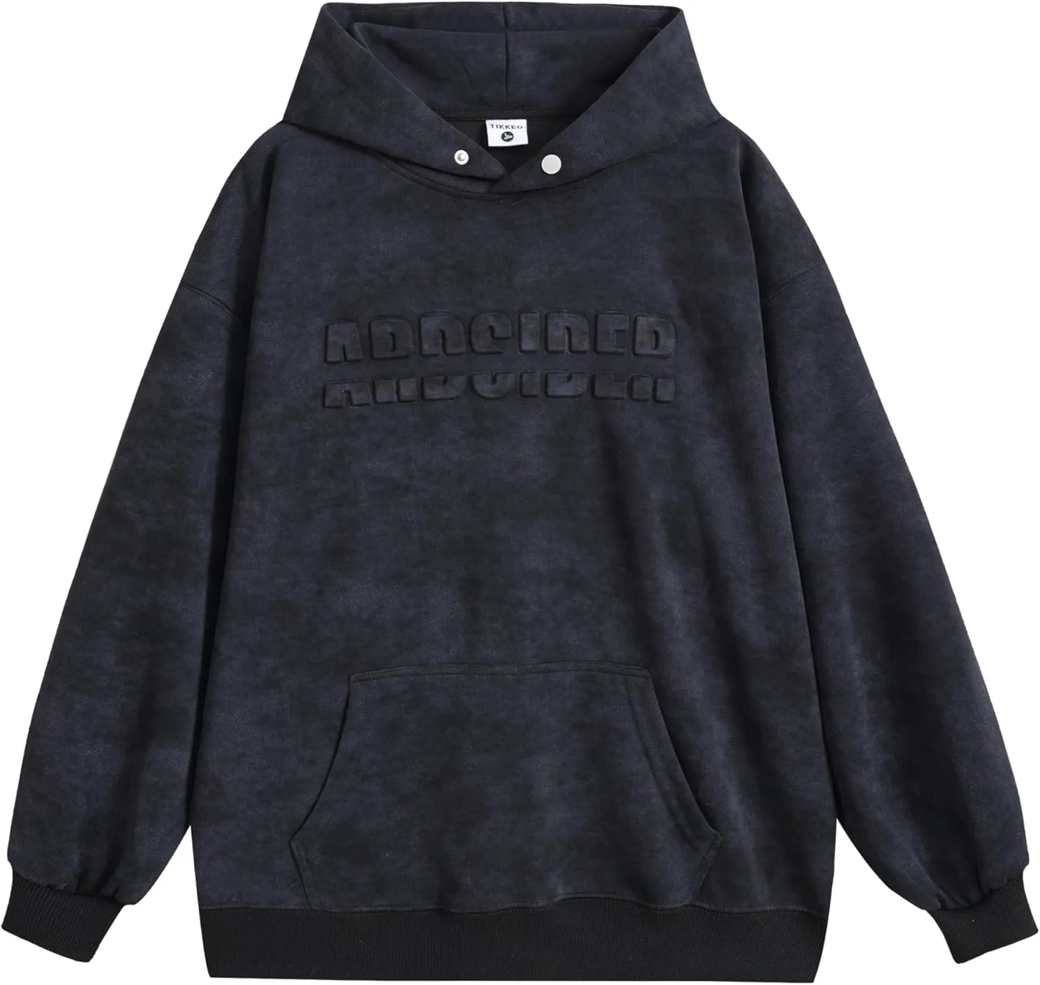 Men Oversized Tie Dye Hooded Sweatshirt Unisex Embossed Letter Hoodies