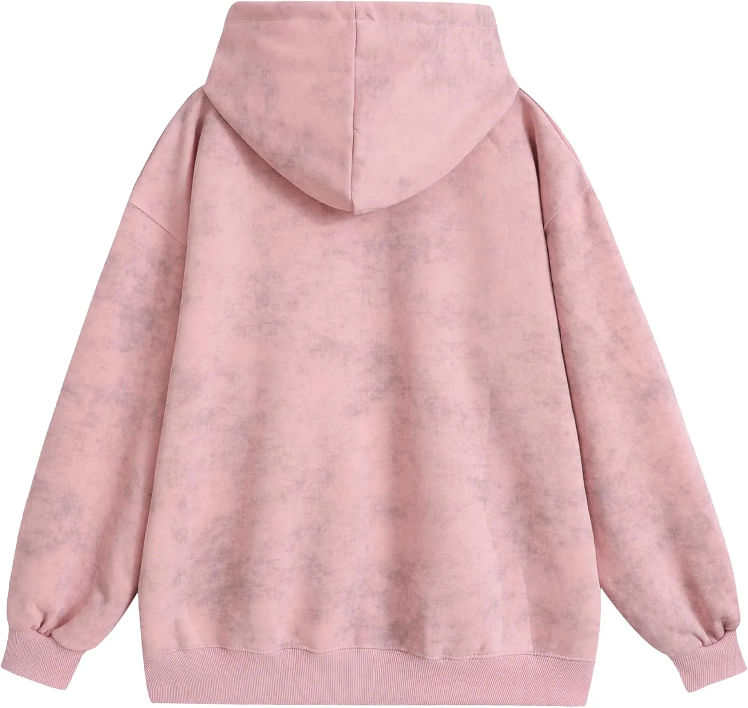 Men Oversized Tie Dye Hooded Sweatshirt Unisex Embossed Letter Hoodies