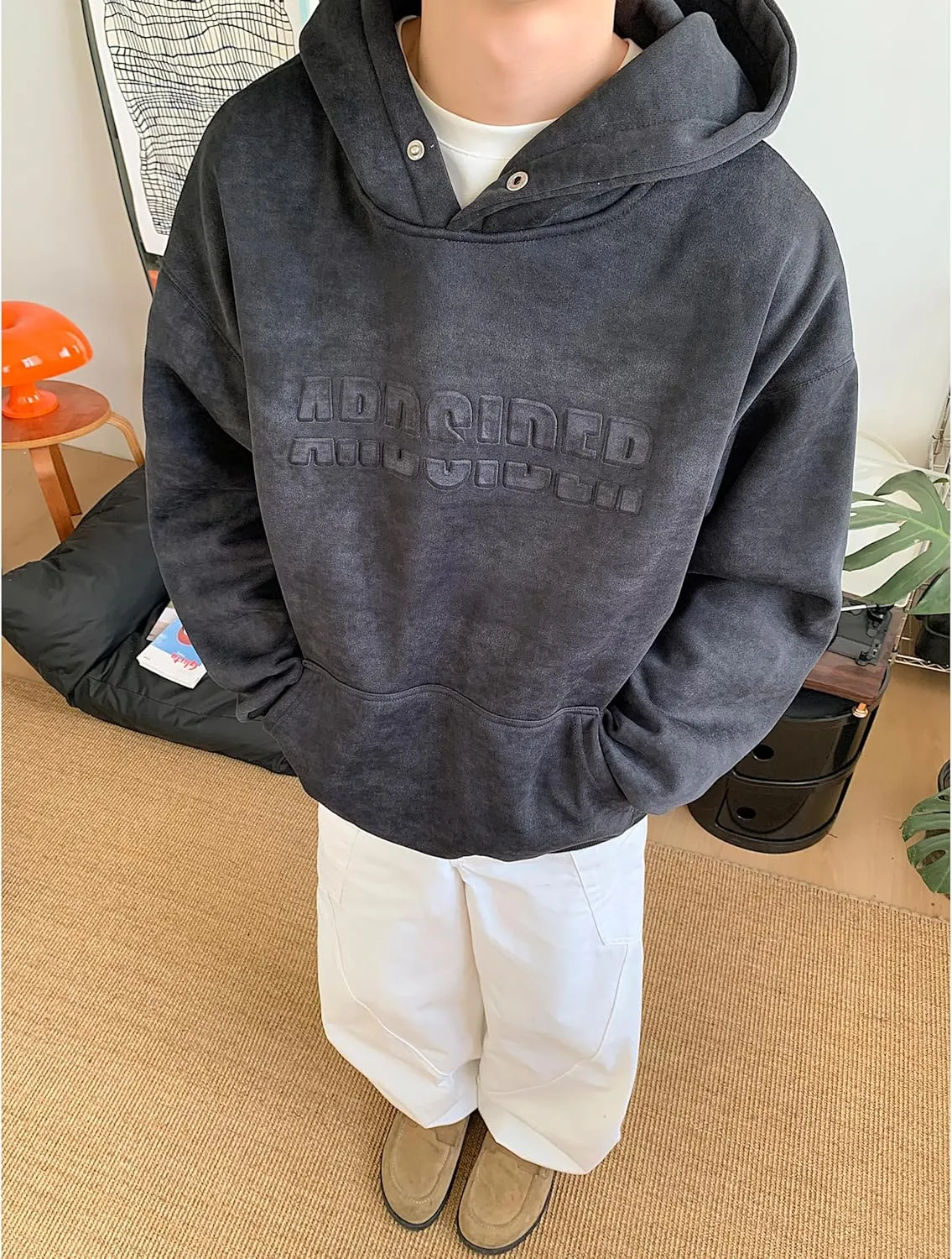 Men Oversized Tie Dye Hooded Sweatshirt Unisex Embossed Letter Hoodies