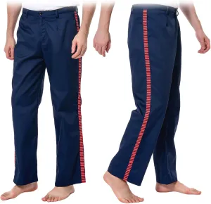 Men Side Striped Pants Adult Casual Trousers Chino Straight Leg Pants Athletic Work Trousers Movie Utility Jogger