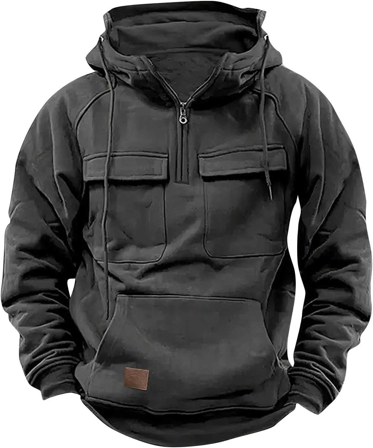 Men Sweatshirts Hoodies Mens Hoodies Pullover Solid Color Casual Trendy Winter Long Sleeve Sweatshirt Tops with Pocket