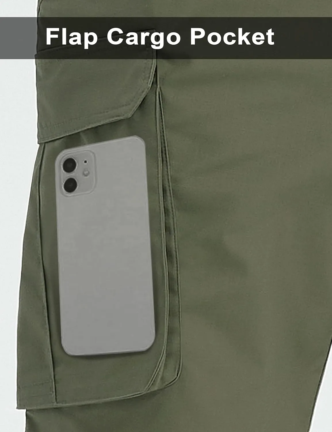 Men's Cargo Shorts Stretch Waist Lightweight Work Shorts Ripstop Tactical Shorts for Hiking, Military, Hunting
