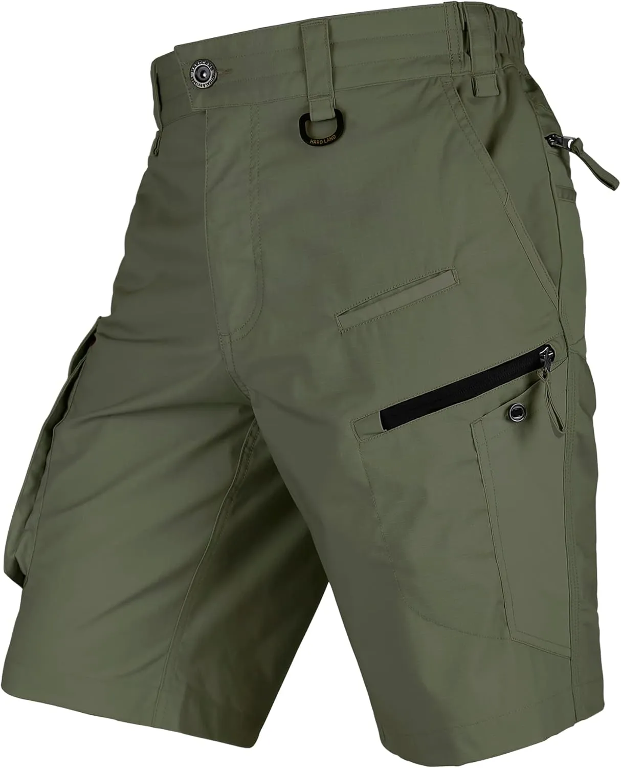 Men's Cargo Shorts Stretch Waist Lightweight Work Shorts Ripstop Tactical Shorts for Hiking, Military, Hunting