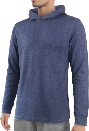 Mens Casual Hoodies Cotton Hooded Shirts Pullover Sweatshirts Comfy Long Sleeve Fitted