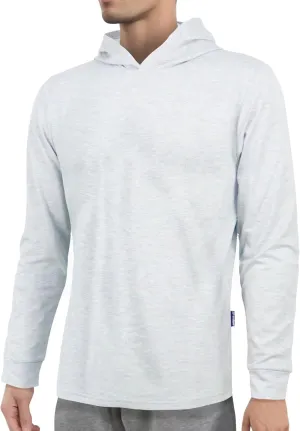 Mens Casual Hoodies Cotton Hooded Shirts Pullover Sweatshirts Comfy Long Sleeve Fitted