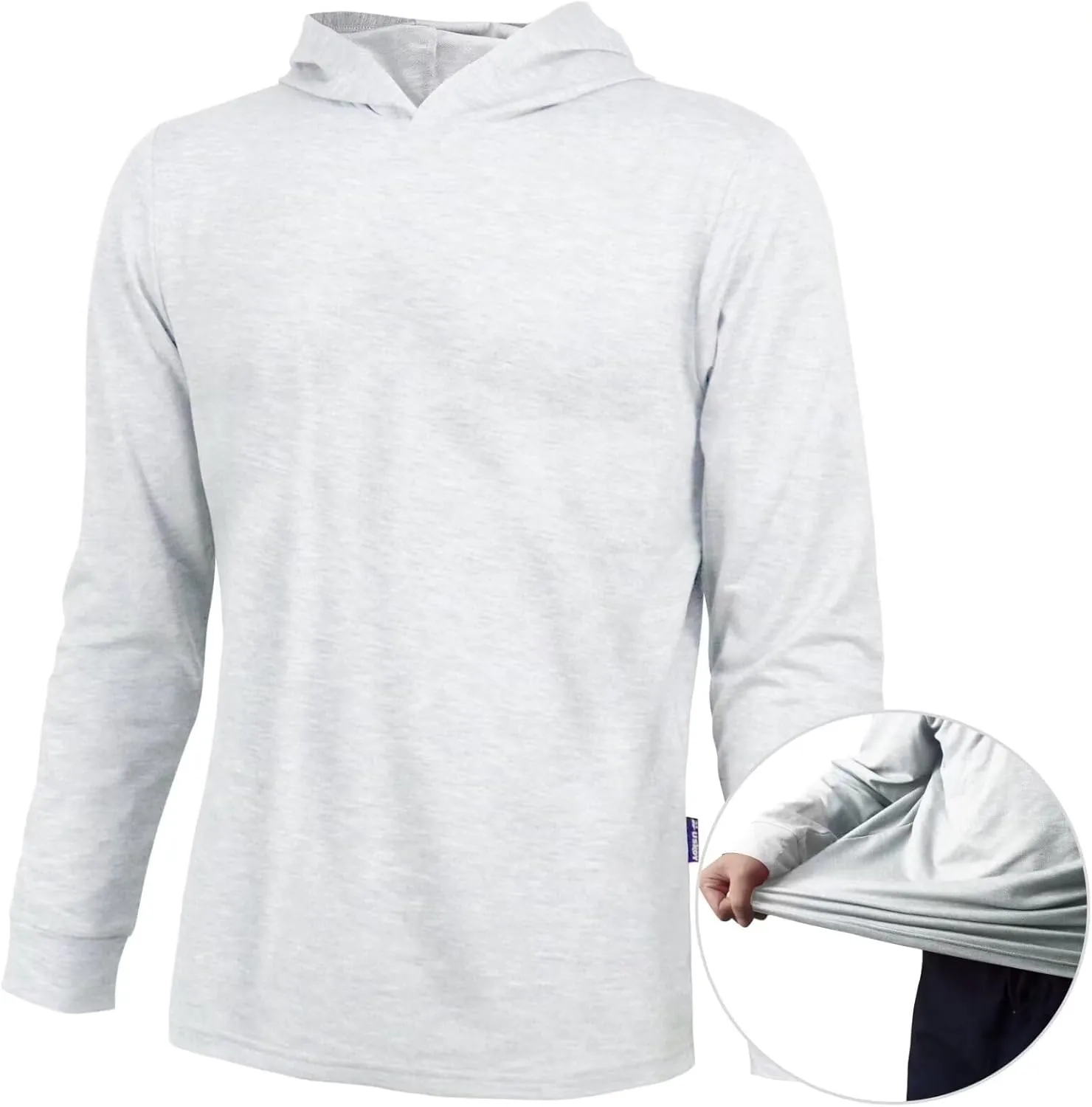 Mens Casual Hoodies Cotton Hooded Shirts Pullover Sweatshirts Comfy Long Sleeve Fitted