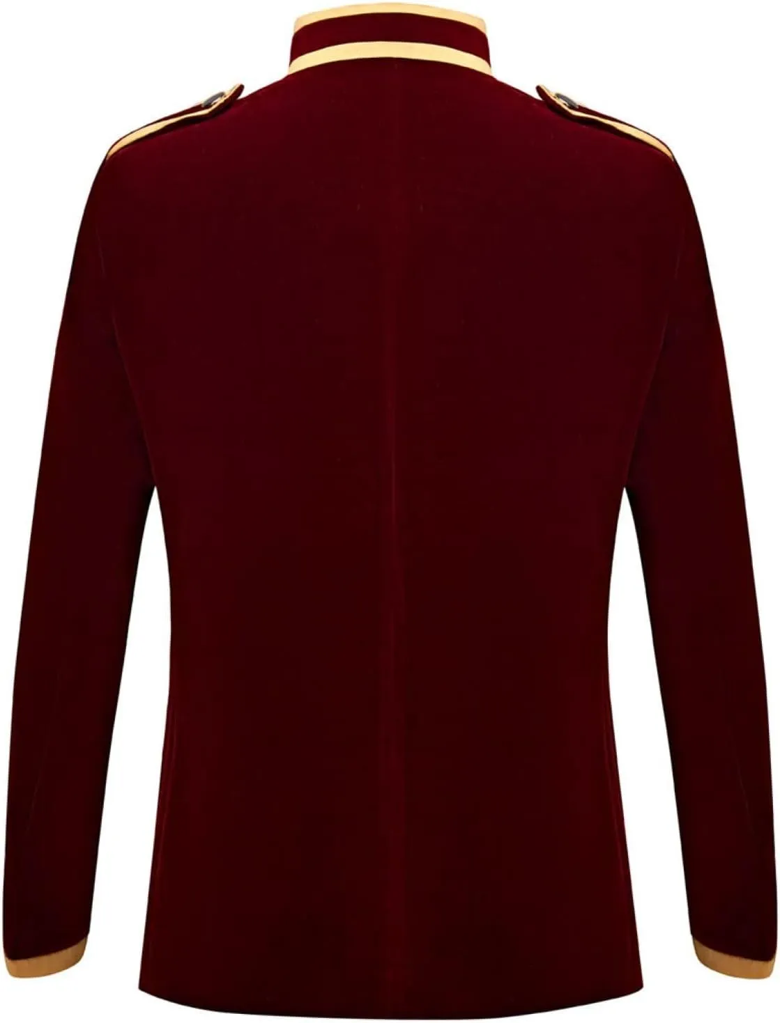 Men's Court Prince Blazers Stand Collar Zip Up Slim Fit Velvet Suit Jackets Luxury Gold Embroidery Sport Coat