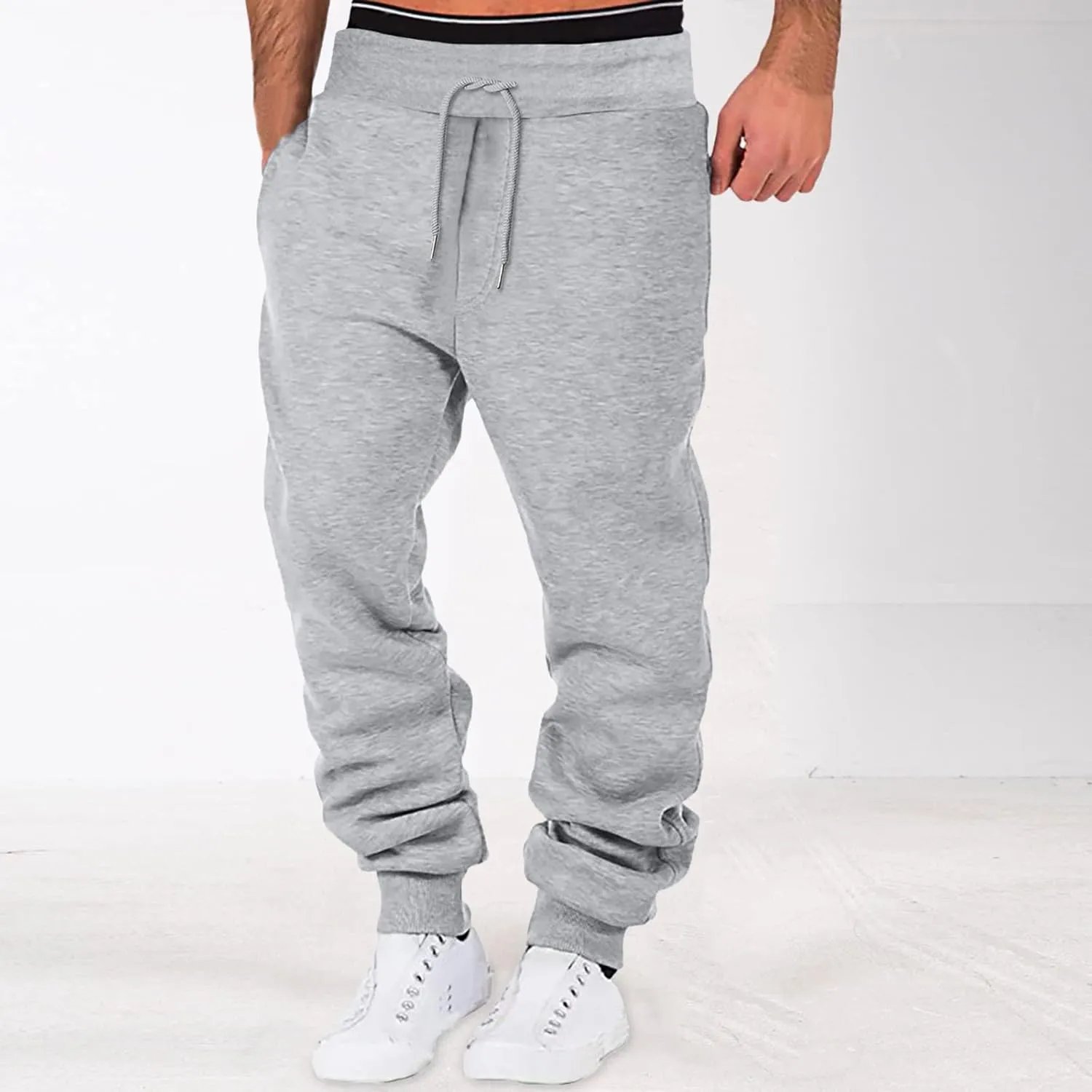 Mens Hiking Joggers Sweatpants Autumn Winter and Solid Men's Pants Loose Fit Sweatpants for Men Athletic Trousers