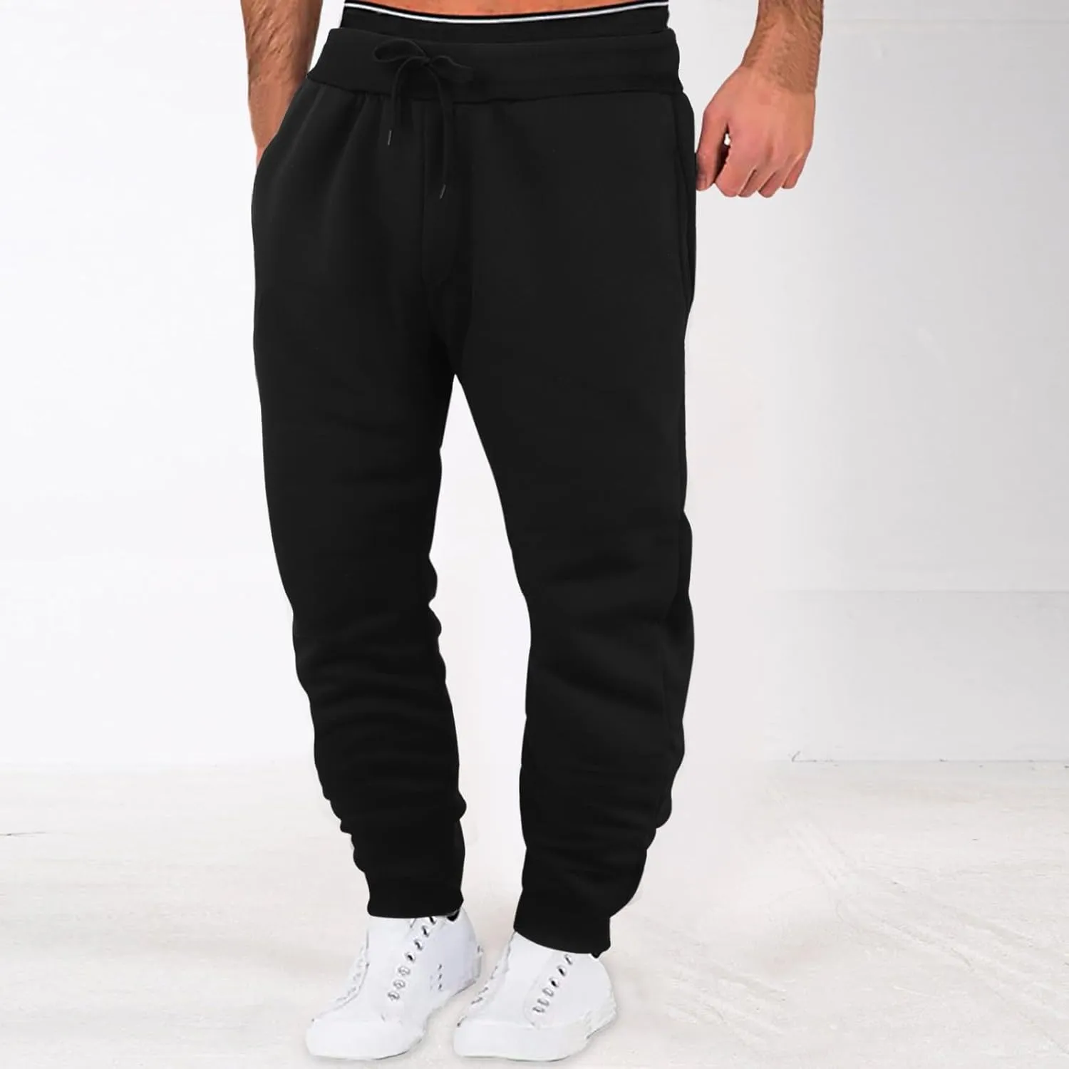 Mens Hiking Joggers Sweatpants Autumn Winter and Solid Men's Pants Loose Fit Sweatpants for Men Athletic Trousers