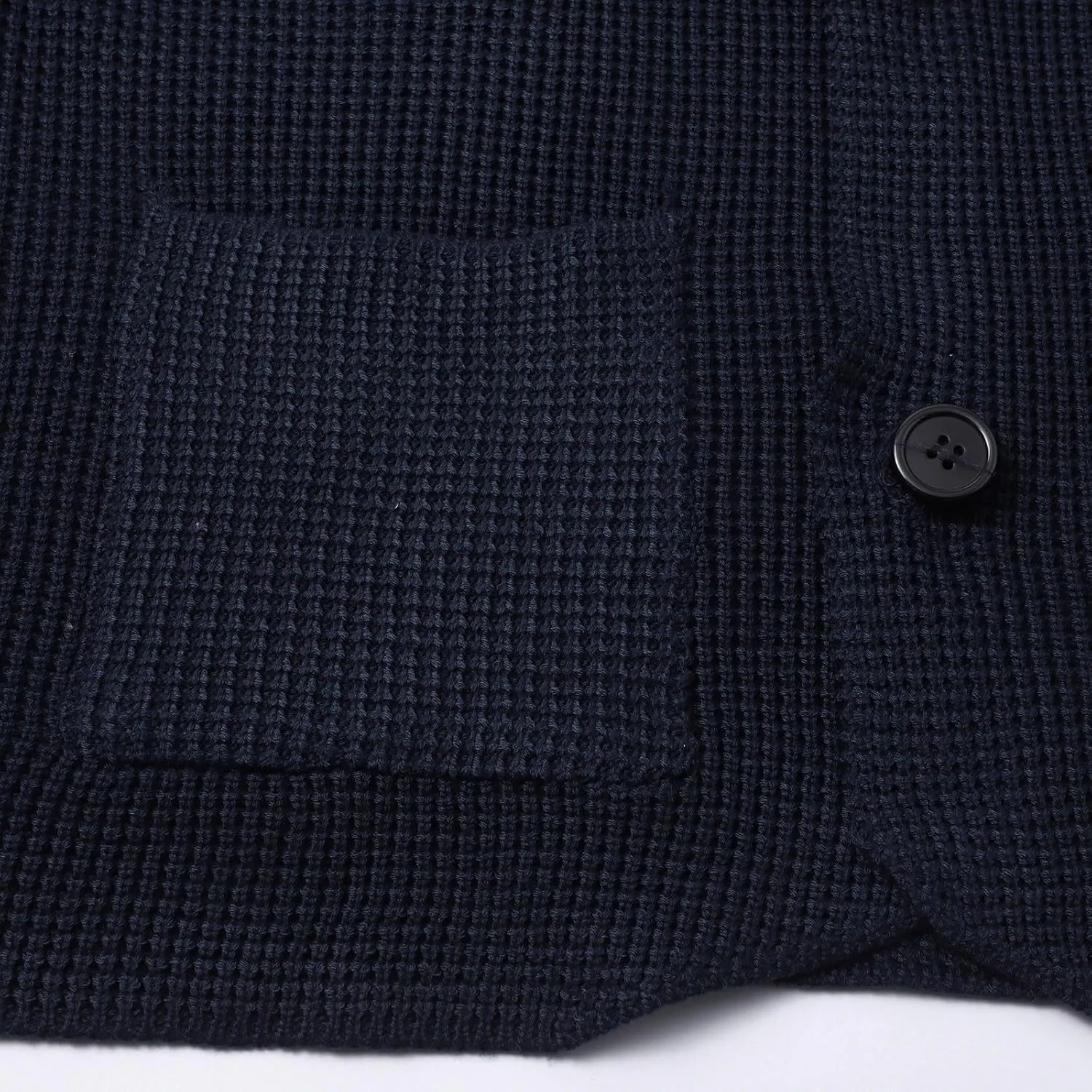 Mens Knit Cardigans Coats Button Down Stand Collar Soft Sweater Jackets Waffle Textured Classic Casual Warm Outwear