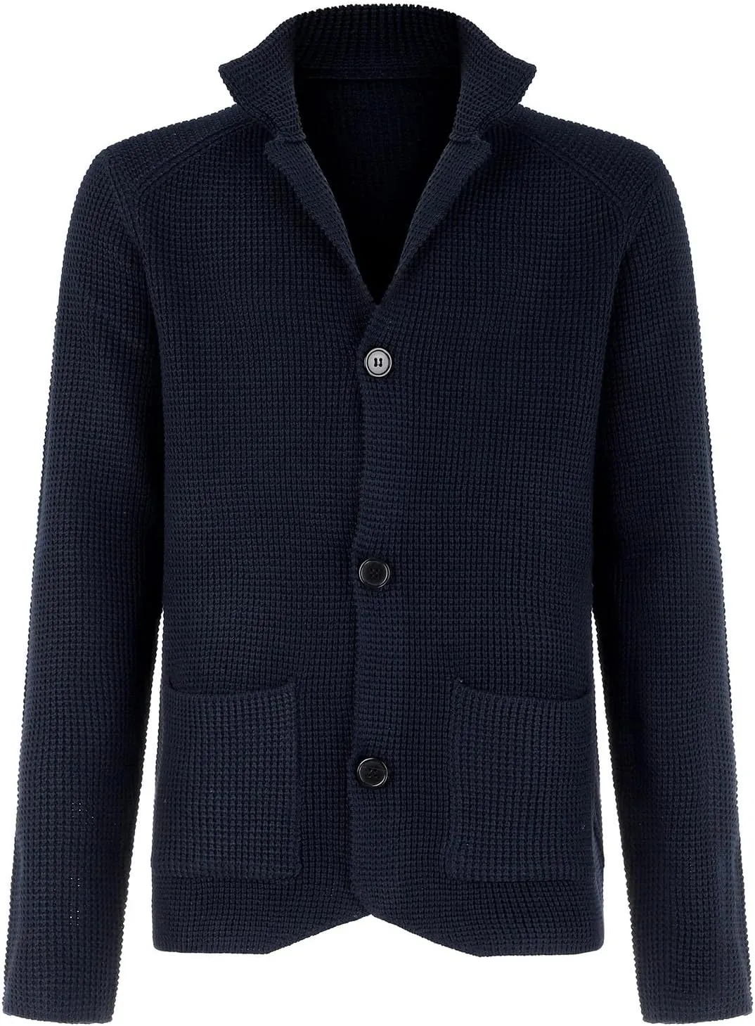 Mens Knit Cardigans Coats Button Down Stand Collar Soft Sweater Jackets Waffle Textured Classic Casual Warm Outwear