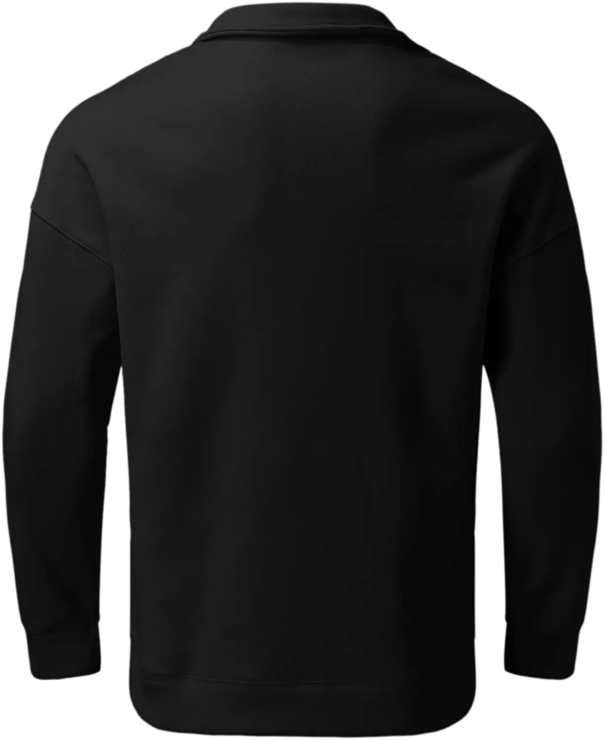 Men's Long-Sleeved Quarter-Zip Sweatshirt Lightweight Breathable Walking Hiking Regular Fit Stand Collar Pullover Jumper