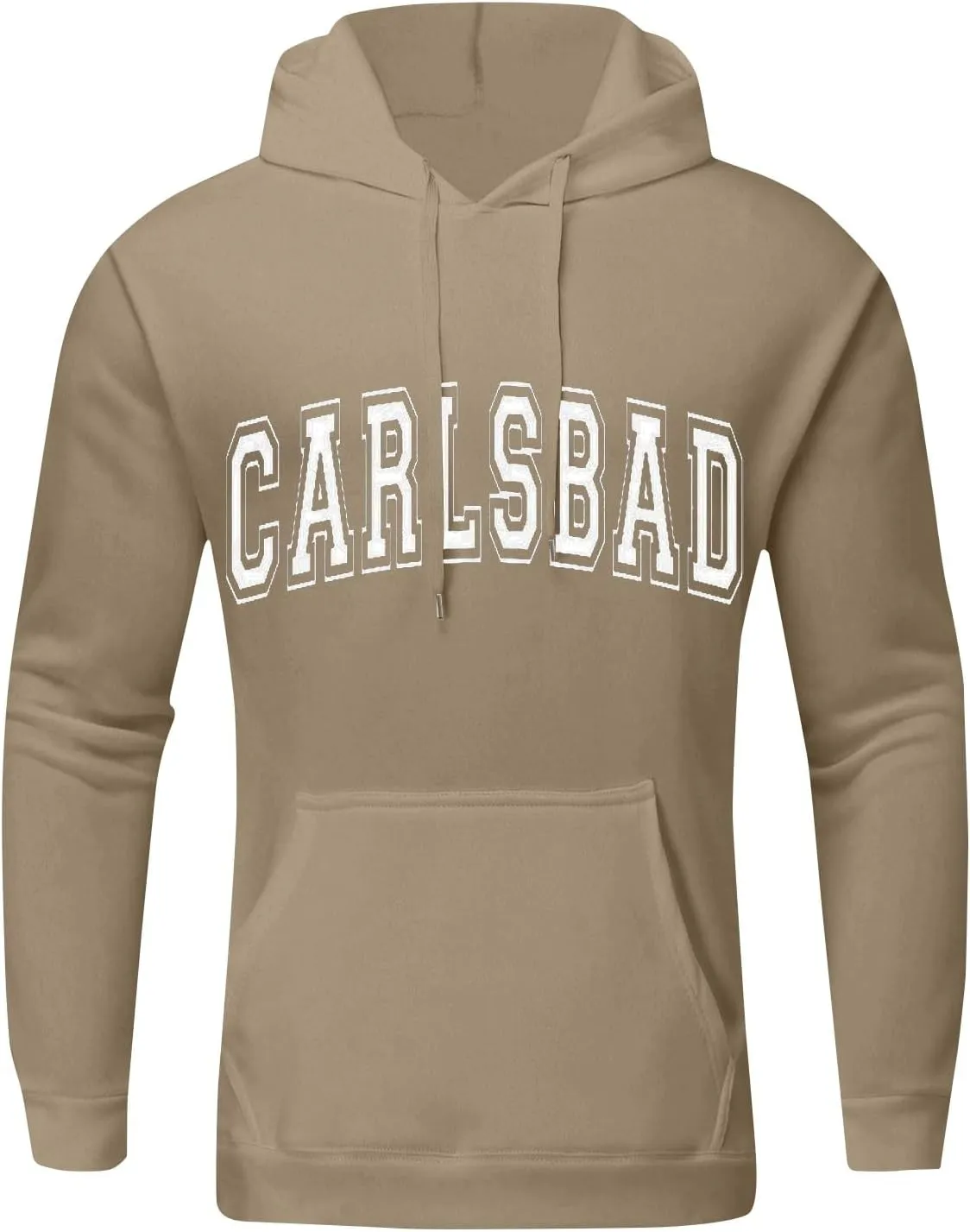 Men's Oversized Pullover Letter Print Graphic Hoodies Long Sleeve Casual New York Sweatshirt with Pocket