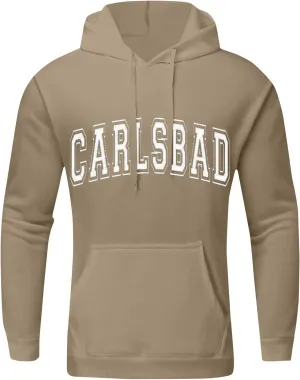 Men's Oversized Pullover Letter Print Graphic Hoodies Long Sleeve Casual New York Sweatshirt with Pocket