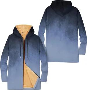 Mens Sherpa Lined Hoodie Full-Zip Fleece Thick Hoodies Heavyweight Thermal Warm Sweatshirt