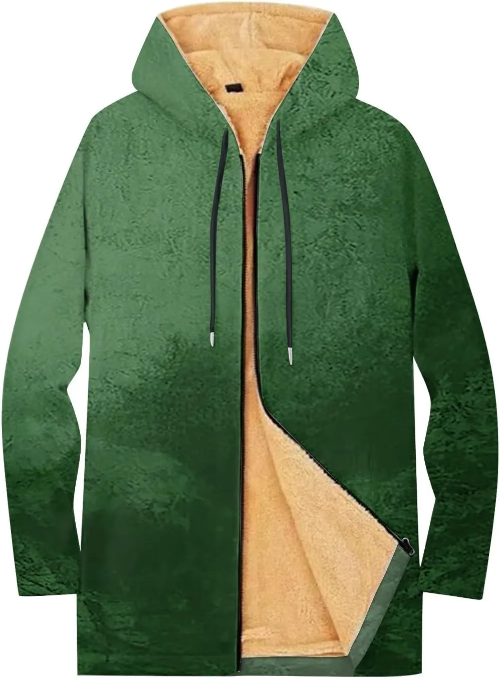 Mens Sherpa Lined Hoodie Full-Zip Thermal Fleece Sweatshirt Casual Heavyweight Winter Hoodies