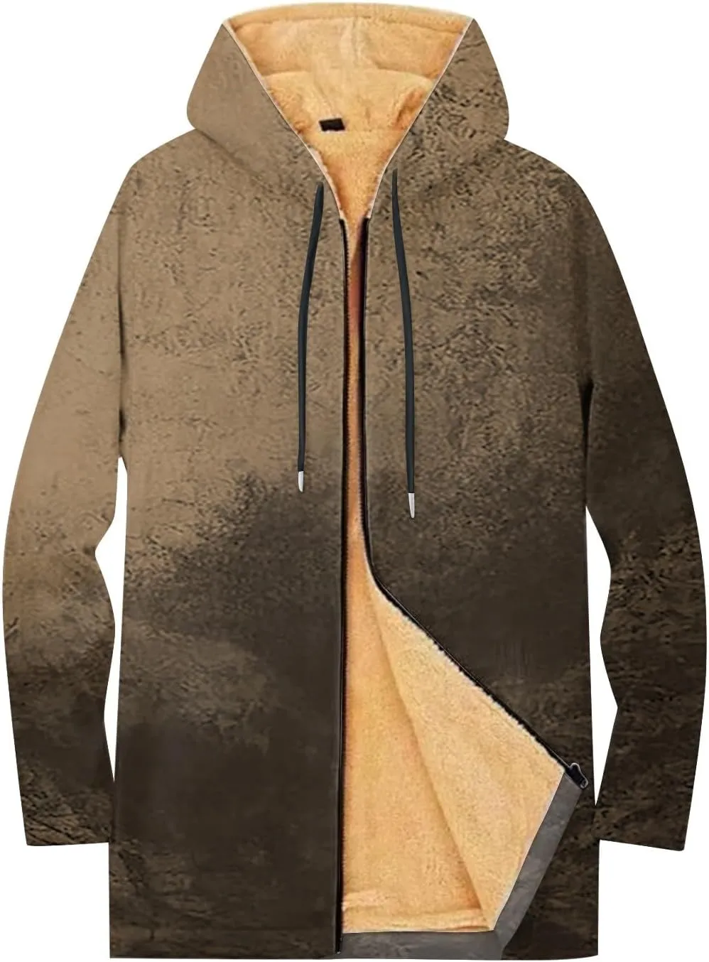 Mens Sherpa Lined Hoodie Full-Zip Thermal Fleece Sweatshirt Casual Heavyweight Winter Hoodies