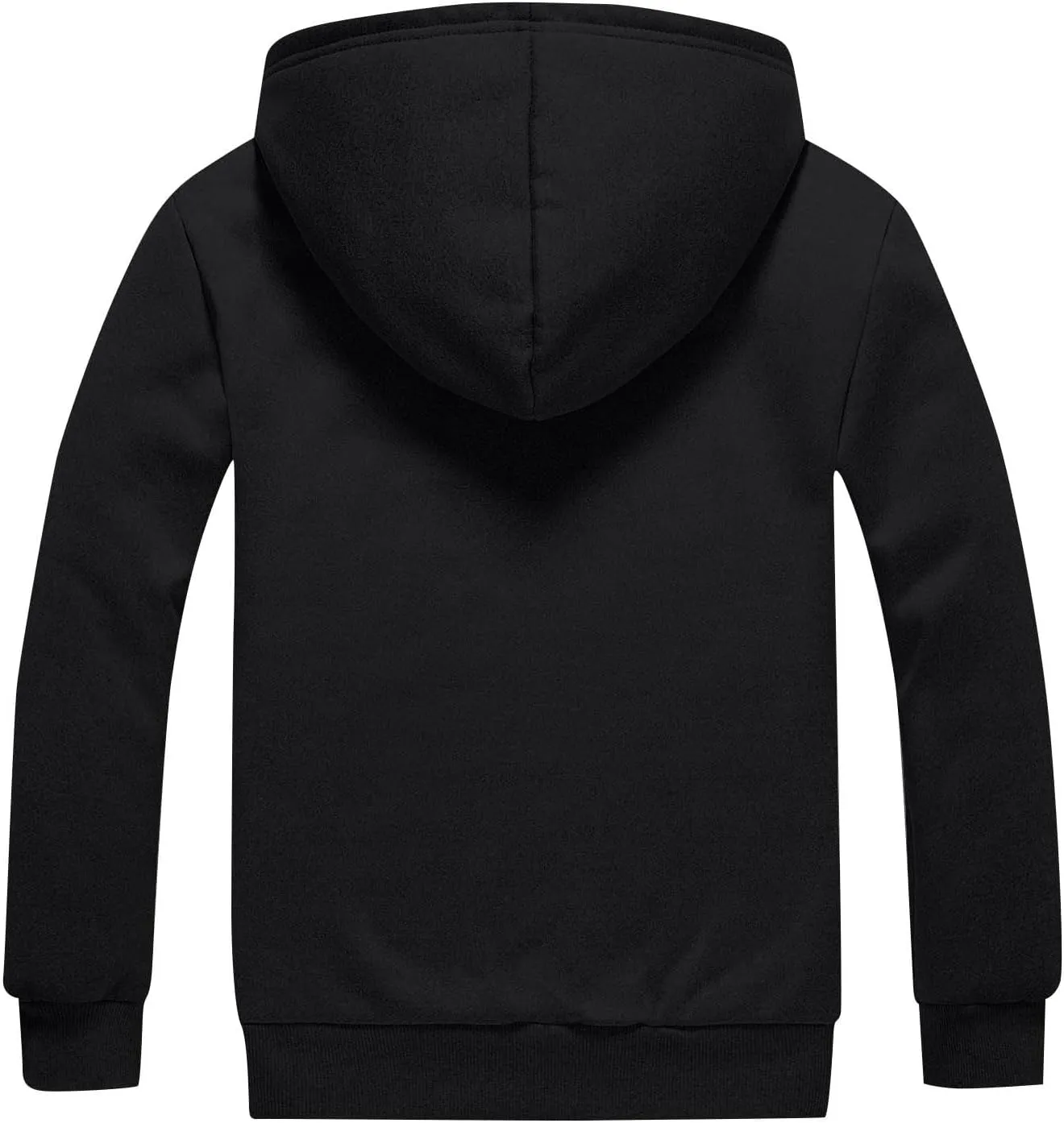 Mens Sherpa Lined Hoodie Full-Zip Thick Casual Sweatshirt Heavyweight Thermal Winter Hooded