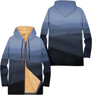 Mens Sherpa Lined Hoodie Full-Zip Winter Fleece Hooded Warm Thick Casual Sweatshirt