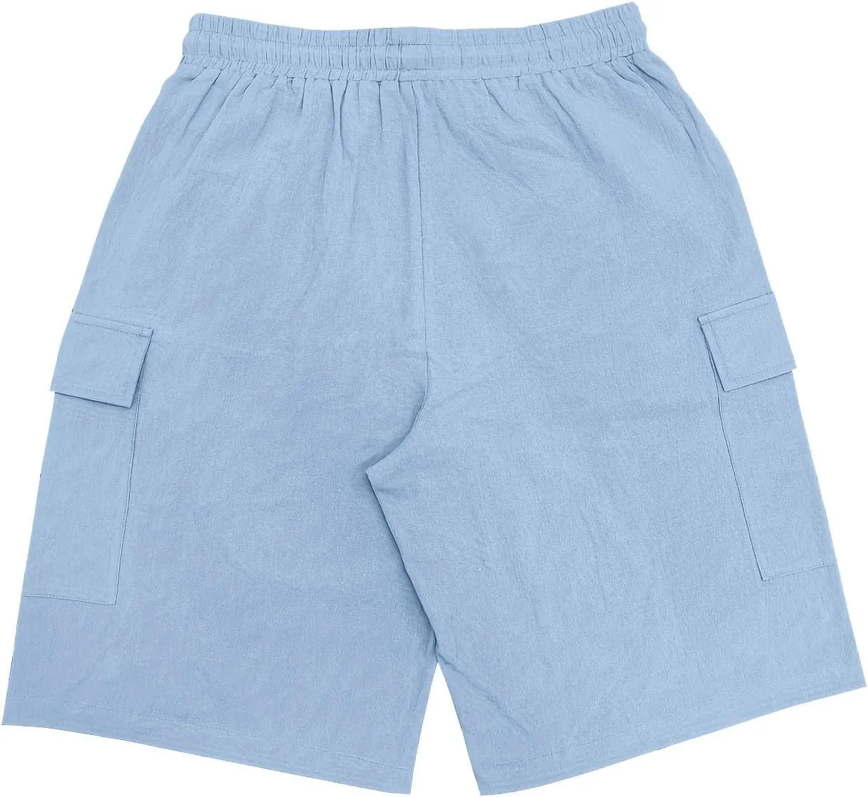 Men's Shorts Casual Cotton Stretch Drawstring Summer Beach Chino Golf Shorts with Pockets