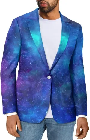 Men's Sport Coats & Blazers 1-Button Notched Lapel Casual Blazer Plus Size Suit Jacket Business Jacket with Pocket
