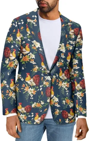 Men's Sport Coats & Blazers 1-Button Notched Lapel Casual Blazer Plus Size Suit Jacket Business Jacket with Pocket