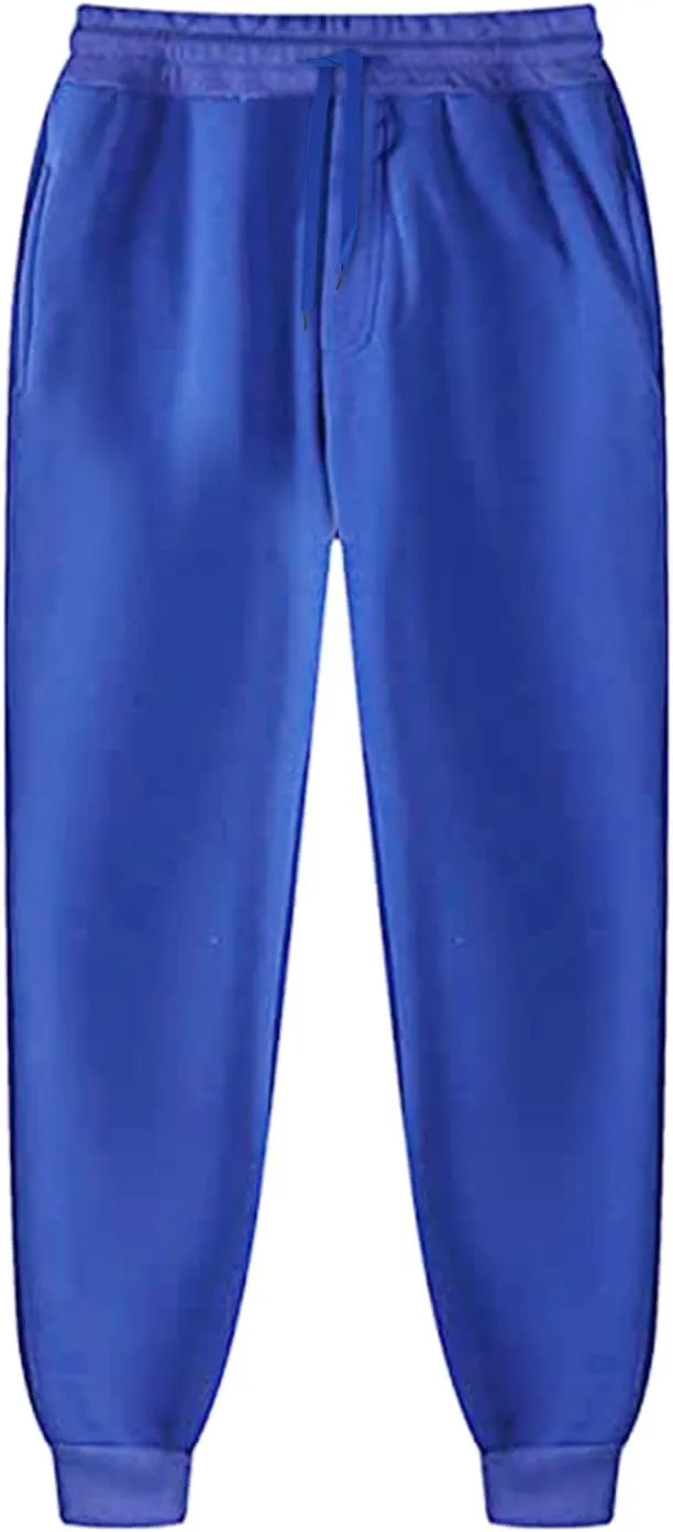 Mens Sporty Jogger Sweatpants Oversized Hip Hop Gym Athletic Pants Big and Tall Comfy Work Trousers