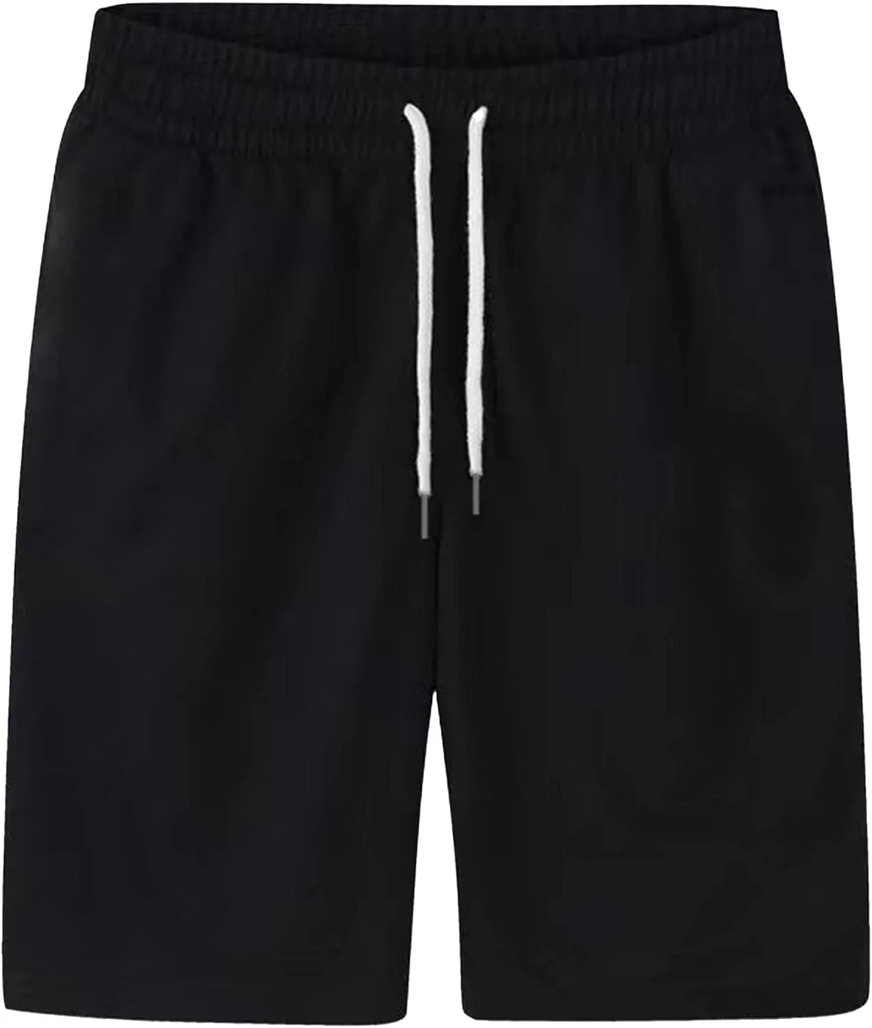 Mens Stretch Cotton Running Shorts Lounge Short Workout Athletic Shorts Loose Casual Beach Shorts with Drawstring