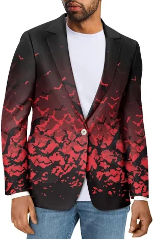 Men's Suits Blazers Single-Breasted Vintage Slim Fit Dress Suit Jacket Long-Sleeved Outwears with Multi-Pocket