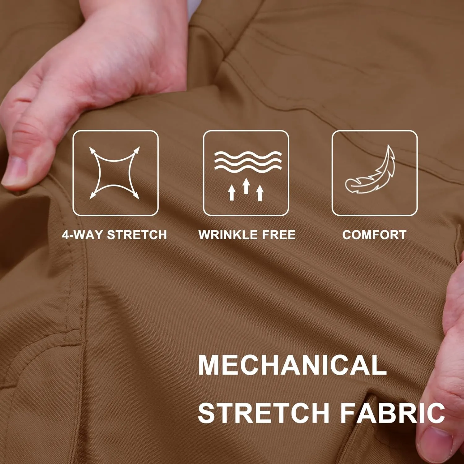 Men's Tactical Shorts 8.5 Inches Flex Stretch Ripstop Work Cargo Shorts Waterproof Hiking Shorts